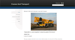 Desktop Screenshot of cranesandtransport.com