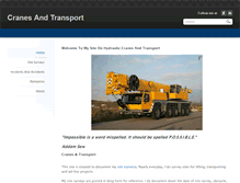 Tablet Screenshot of cranesandtransport.com